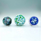 3PC MURANO GLASS PAPERWEIGHTA