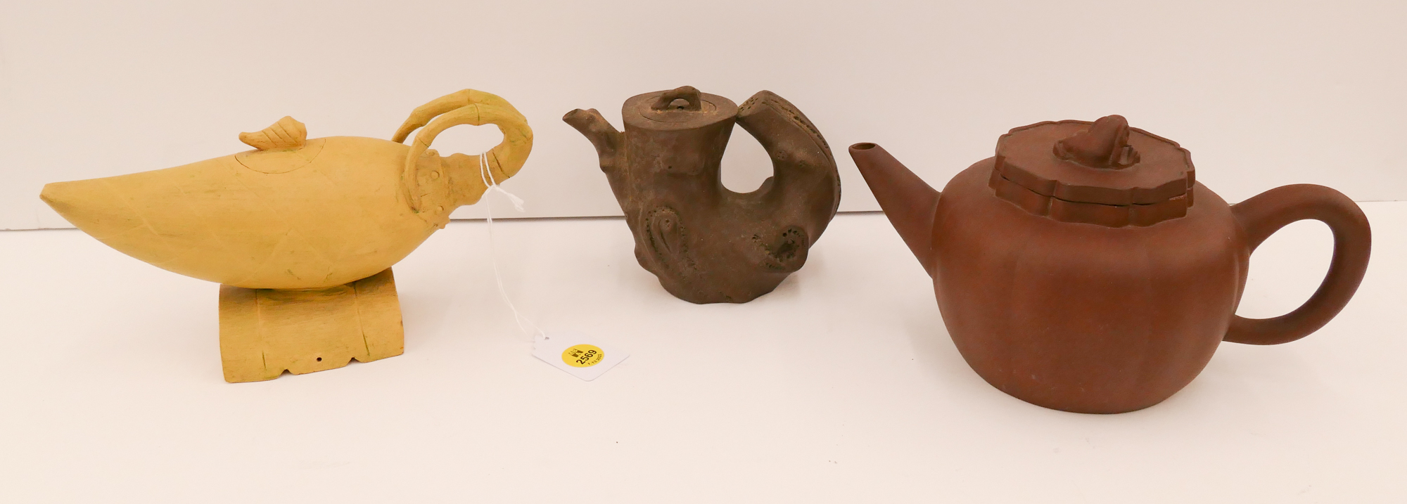 3pc Old Chinese Yixing Teapots-