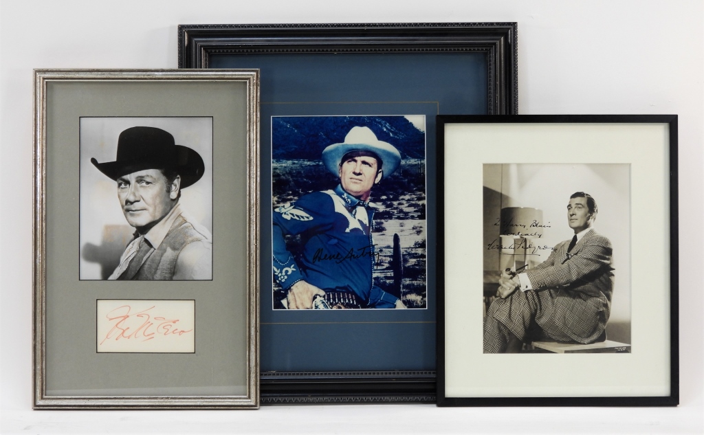 3PC OLD HOLLYWOOD SIGNATURES
