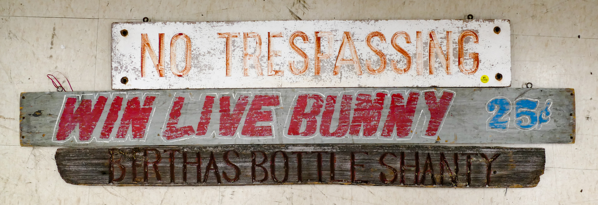 3pc Old Primative Wood Signs