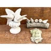 3pc Outdoor Concrete Figural S