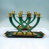 3PC PAL-BELL JUDAICA MENORAHS