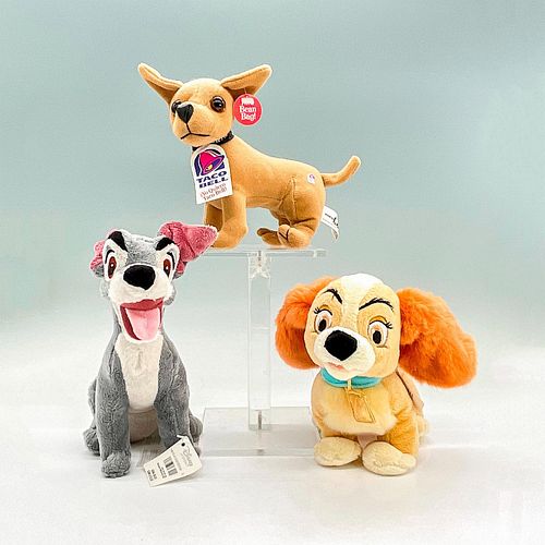 3PC PLUSH ANIMAL TOYS, LADY AND THE