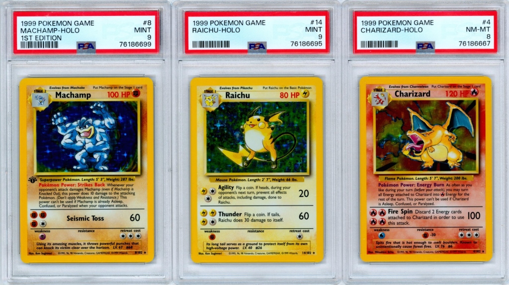 3PC POKEMON BASE UNL. CHARIZARD