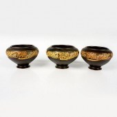 3PC ROSEVILLE POTTERY BOWLS, R
