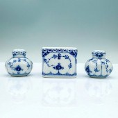 3PC ROYAL COPENHAGEN BLUE FLUT
