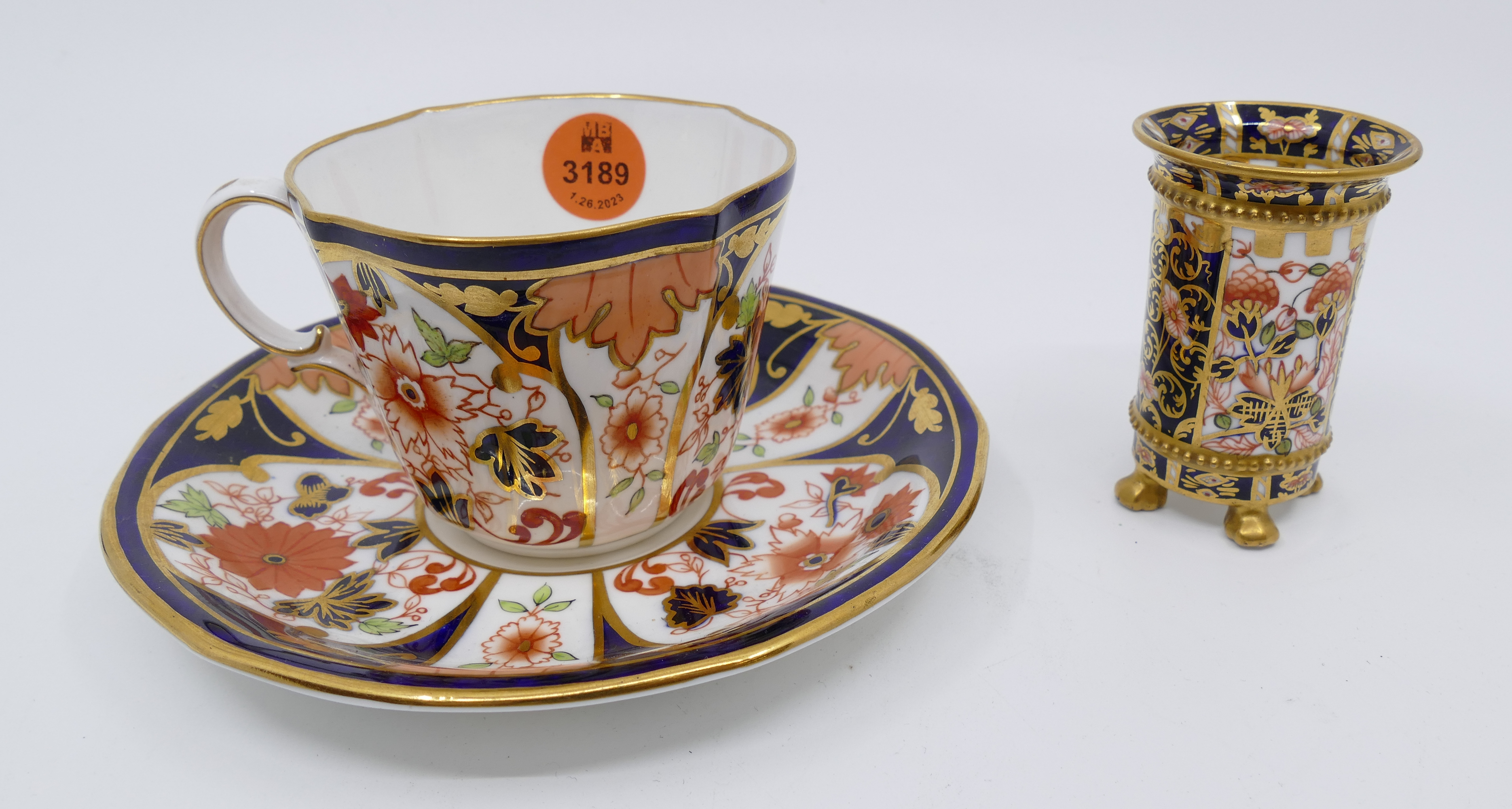 3pc Royal Crown Derby Imari Cup