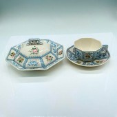 3PC ROYAL DOULTON BLUE FLORAL
