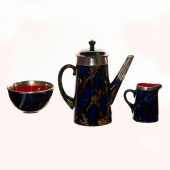 3PC ROYAL DOULTON FLAMBE EXPER