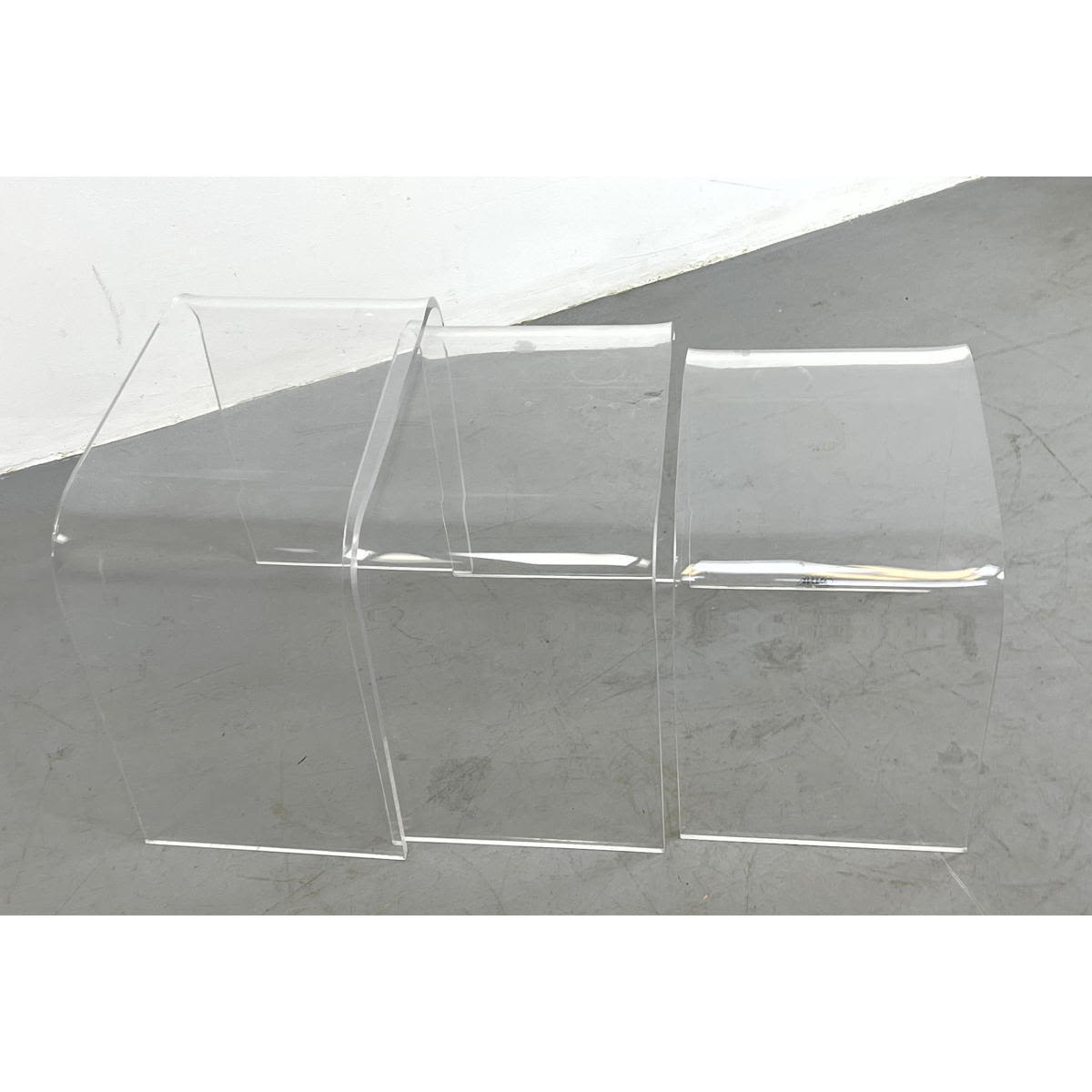 3pc Set AKKO Lucite Nesting Tables.