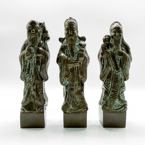 3PC SET OF ANTIQUE CHINESE FU LU
