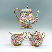 3PC SHELLEY BONE CHINA TEA SET