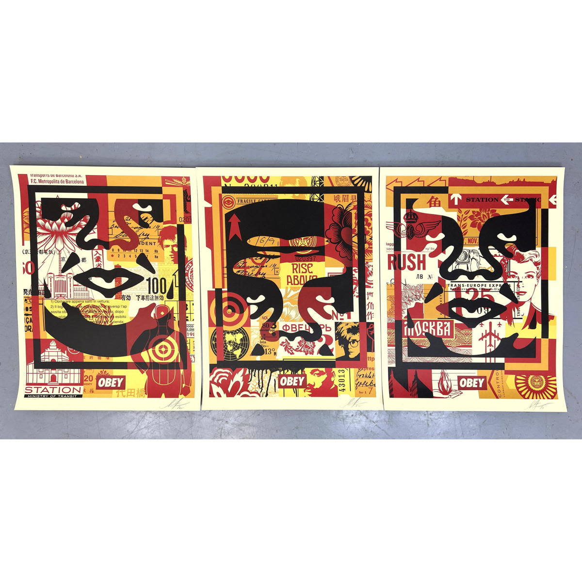 3pc Shephard FAIREY Posters