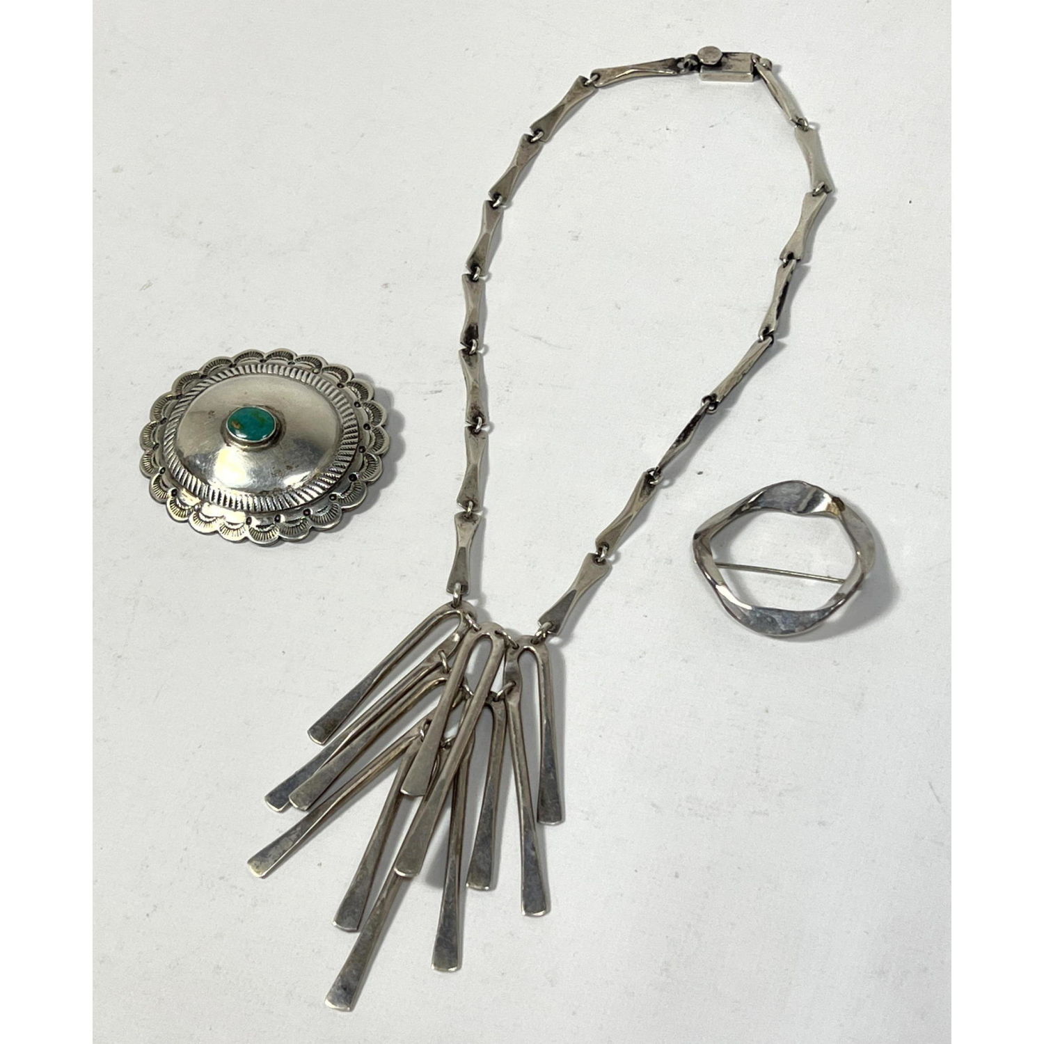 3pc Silver and Sterling Jewelry.