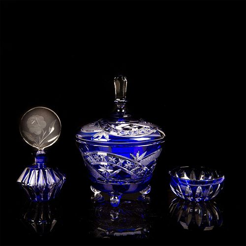 3PC SMALL CUT TO CLEAR COBALT
