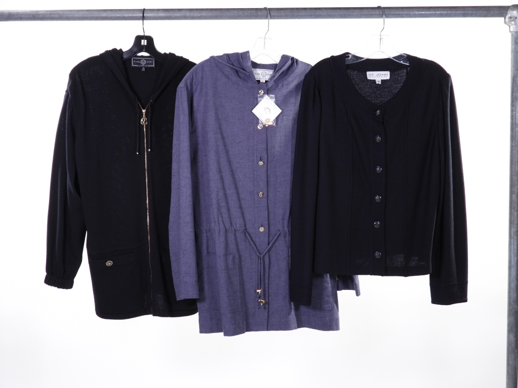 3PC ST. JOHN KNIT JACKETS SIZES S-M