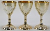 3PC STERLING SILVER CHALICES U