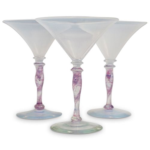 (3PC) STEUBEN OPAL CHAMPAGNE
