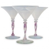 (3PC) STEUBEN OPAL CHAMPAGNE G