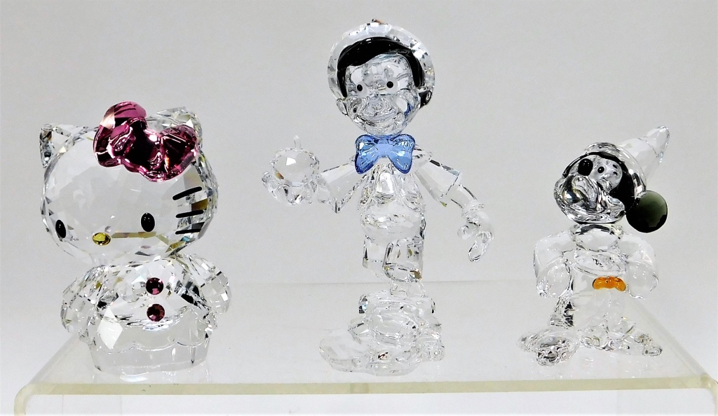 3PC SWAROVSKI CHARACTER FIGURINES
