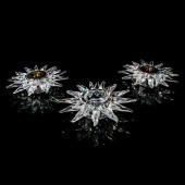 3PC SWAROVSKI CRYSTAL CANDLEHO