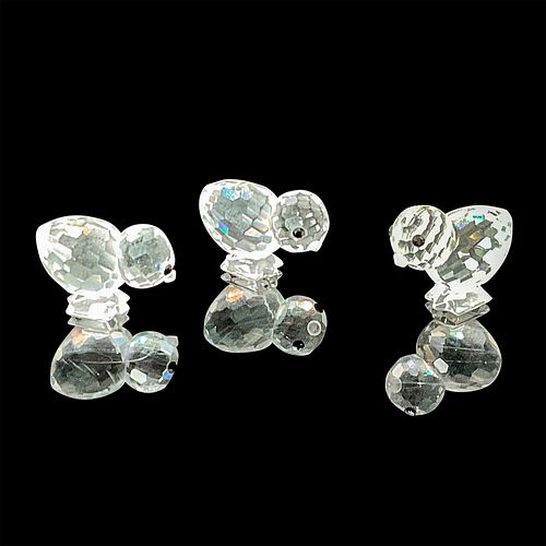3PC SWAROVSKI CRYSTAL FIGURINES,