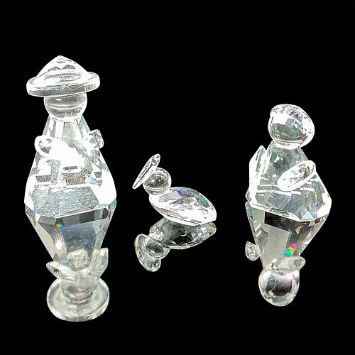 3PC SWAROVSKI CRYSTAL FIGURINES,