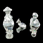 3PC SWAROVSKI CRYSTAL FIGURINE