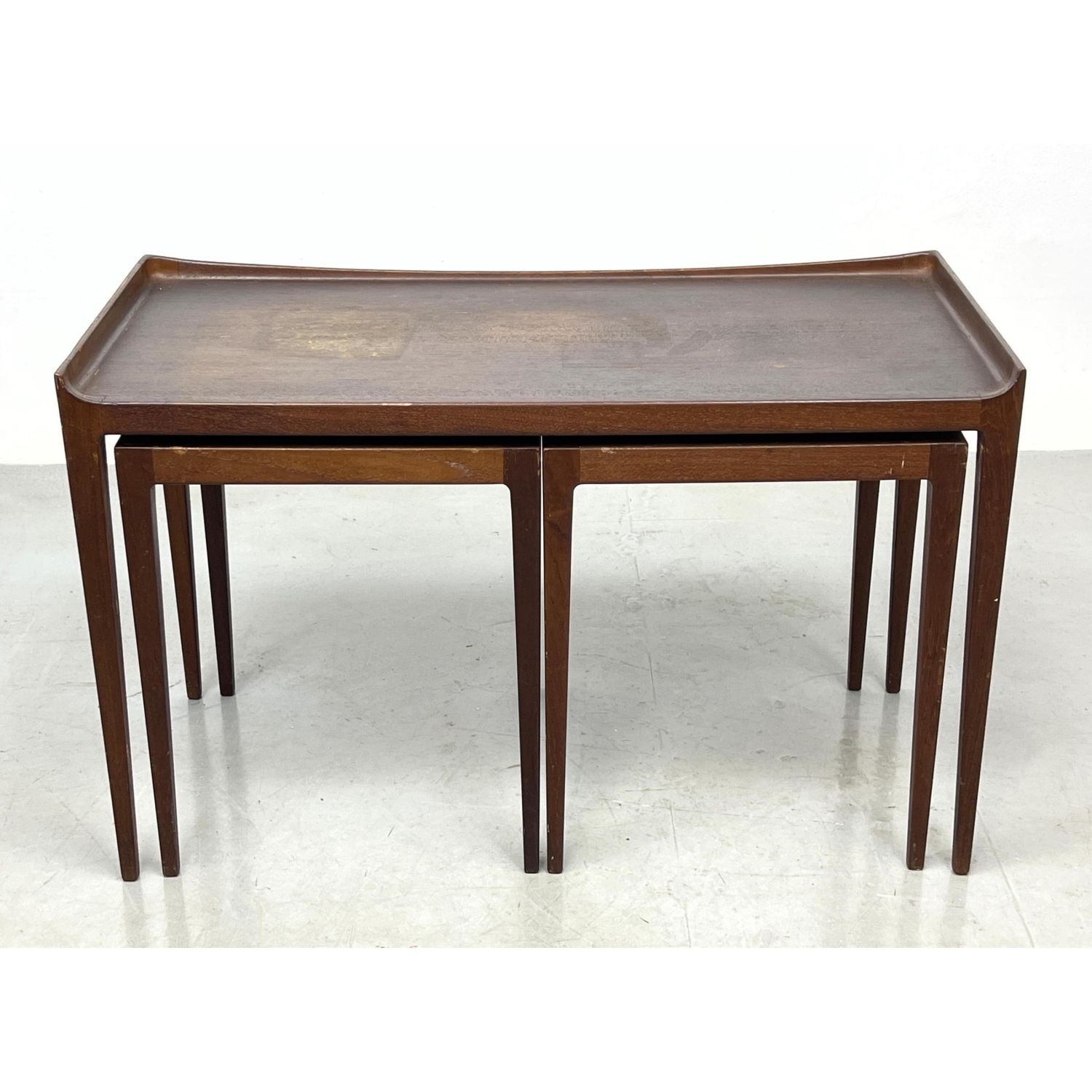 3pc Teak nesting tables by Kurt