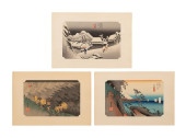 3PC UTAGAWA HIROSHIGE, LANDSCA