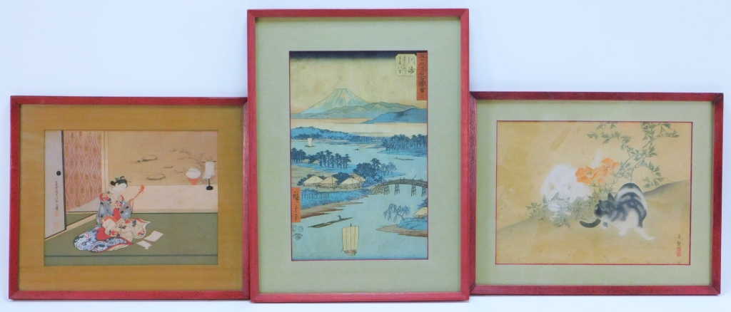 3PC UTAGAWA HIROSHIGE & OTHER