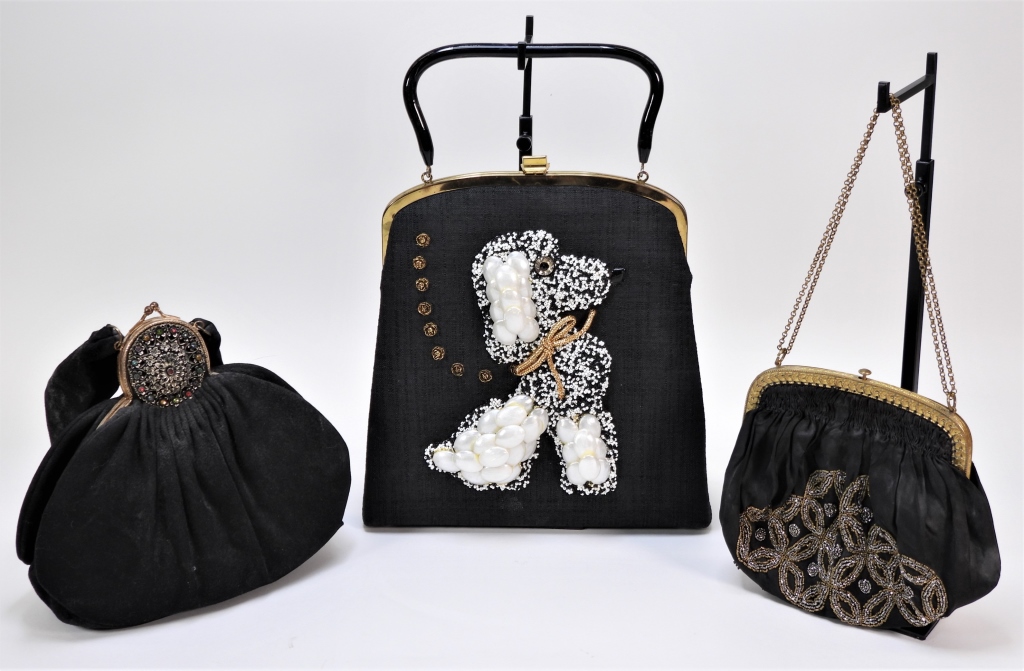 3PC VINTAGE BEADED PURSE GROUP