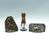 3PC VINTAGE BUNNY TIN MOLDS AN