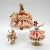 3PC VINTAGE DRESDEN LADY MINI