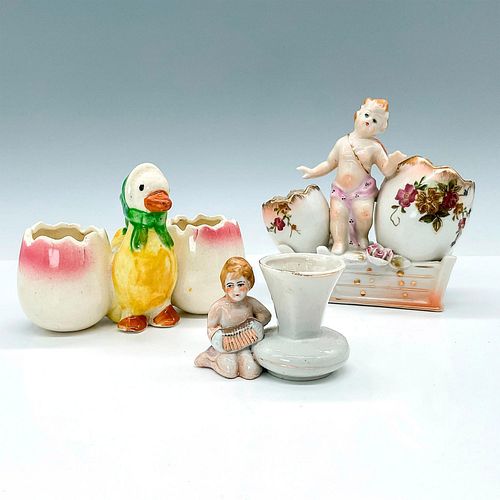3PC VINTAGE EGG CUPS AND