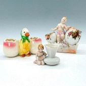 3PC VINTAGE EGG CUPS AND TOOTH