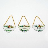 3PC VINTAGE ENAMEL DECANTER LA