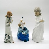 3PC VINTAGE FIGURINES, PORCELA