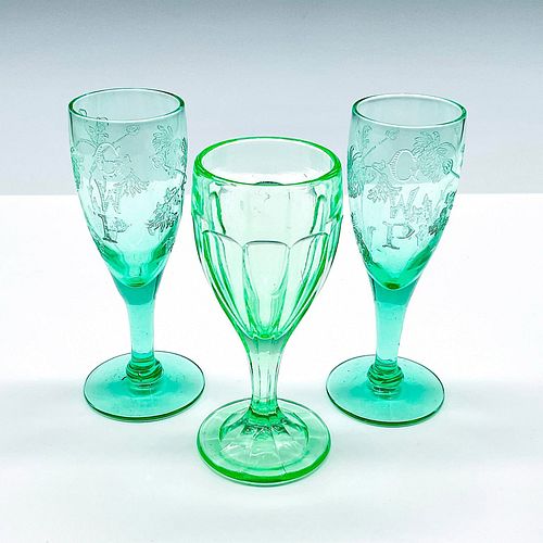 3PC VINTAGE GREEN CORDIAL
