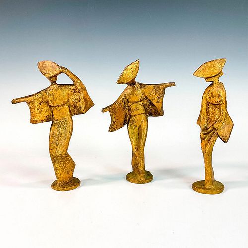 3PC VINTAGE JAPANESE GILT IRON