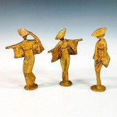 3PC VINTAGE JAPANESE GILT IRON