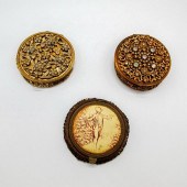 3PC VINTAGE MESH BRASS POWDER