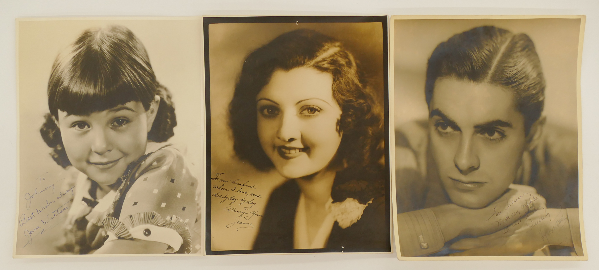3pc Vintage Movie Star Signed