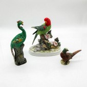 3PC VINTAGE PORCELAIN BIRD FIG