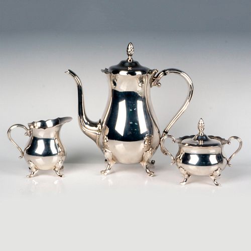 3PC VINTAGE SILVER PLATED TEA