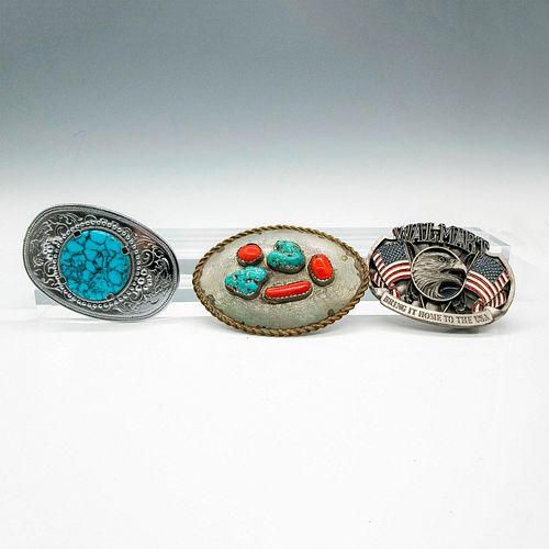 3PC WESTERN STYLED METAL BELT