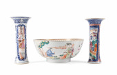 3PCS CHINESE EXPORT FAMILLE RO
