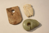 3PCS, CHINESE JADE CARVING<br>