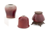 3PCS CHINESE RED SANG DE BOEUF