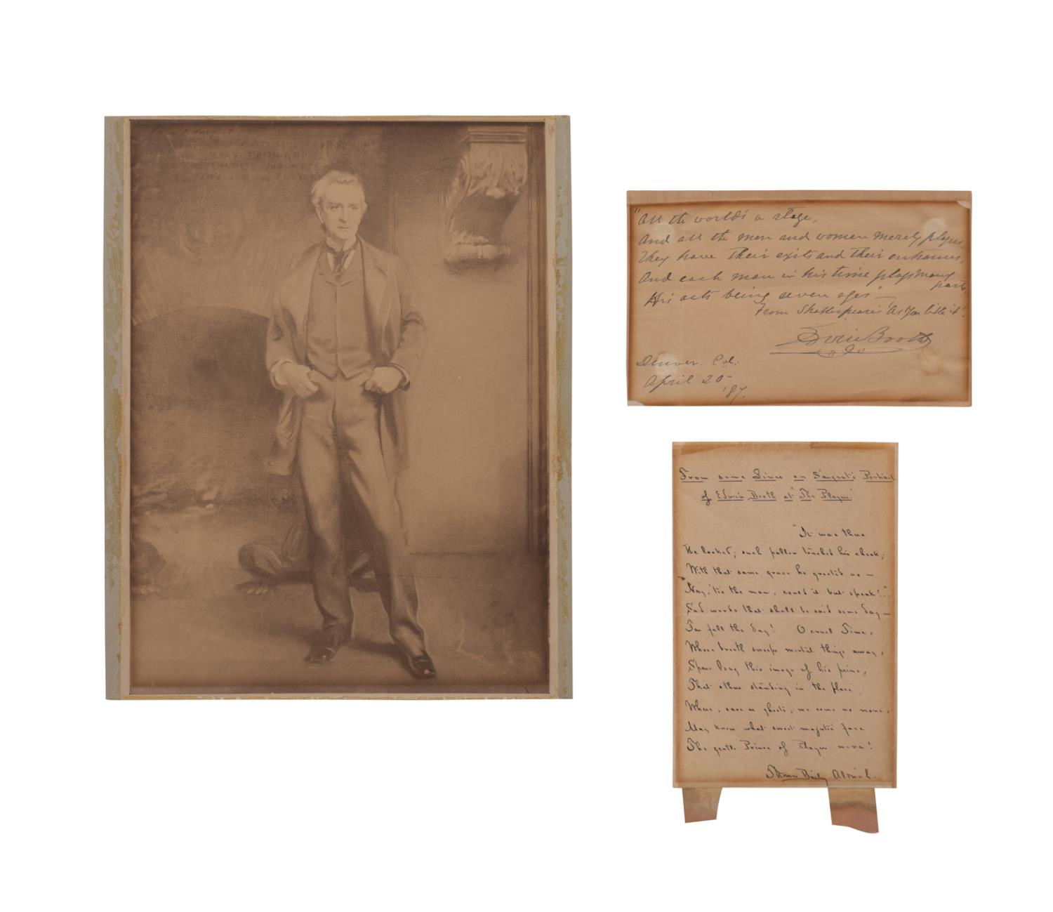 3PCS EDWIN BOOTH SIGNATURE,